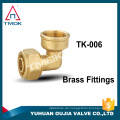 2 Stück Computer Wasserkühlung Quick Tubing Fitting Cool Gold geschmiedete Messing Fitting